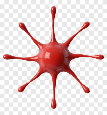 Red Splash Shape PNG
