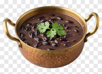 Black Bean Soup In A Copper Pot PNG
