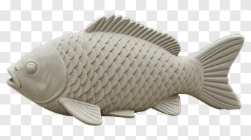 3D Fish Sculpture PNG