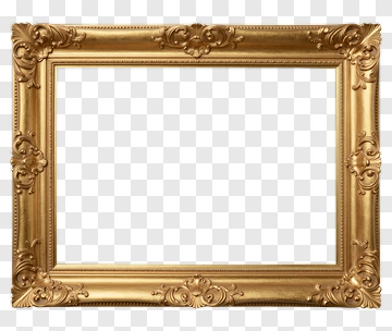 Golden Ornate Picture Frame PNG
