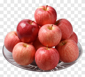 Red Apple Pile On A Silver Tray PNG