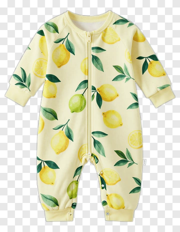 Yellow Lemon Baby Onesie PNG