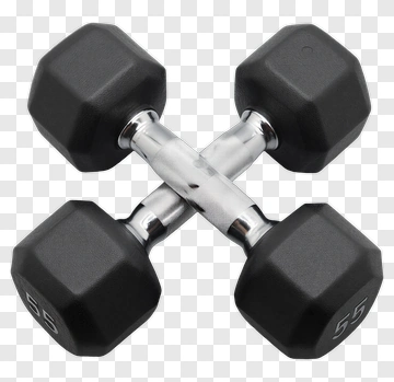 Dumbbells Crossed On A White Background PNG