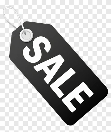 Black Sale Tag PNG