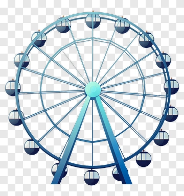 Colorful Ferris Wheel PNG