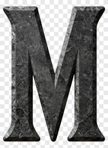 Marble Letter M PNG
