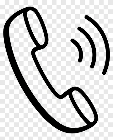 Telephone Receiver With Sound Waves PNG