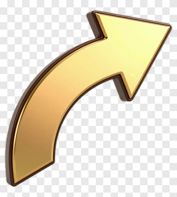 Golden Arrow Pointing Right PNG