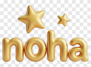 Gold Text With Stars PNG