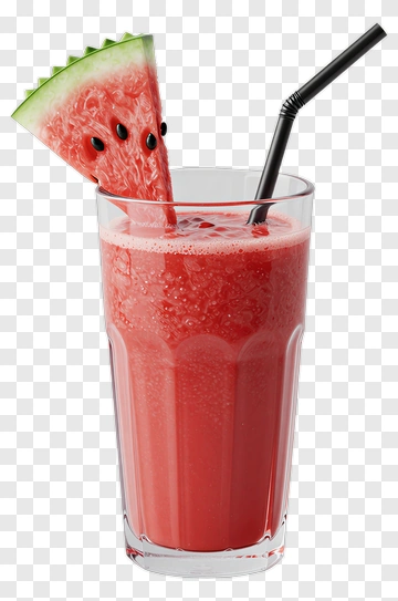 Watermelon Juice In A Glass With A Slice PNG