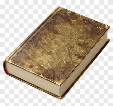 Decorative Book With Gold Cover PNG