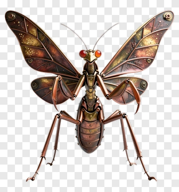 Mechanical Mantis Insect PNG
