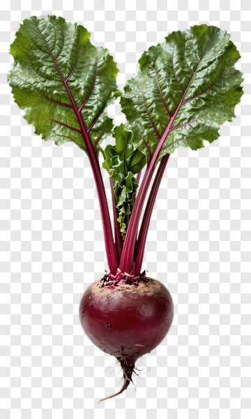 Beetroot With Green Leaves PNG