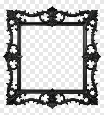 Black Ornate Picture Frame PNG