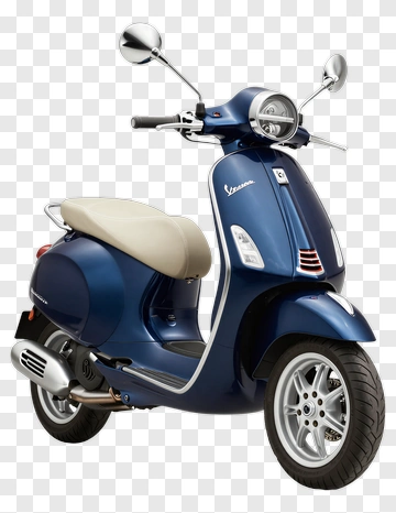 Blue Vespa Scooter PNG