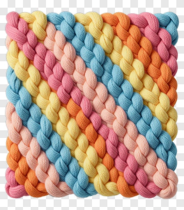 Colorful Braided Yarn PNG
