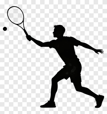 Tennis Player Hitting A Ball PNG