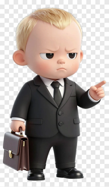 Cartoon Businessman Holding A Briefcase PNG
