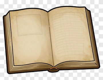 Open Book With Blank Pages PNG