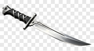 Sharp Silver Knife PNG