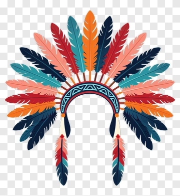 Colorful Feather Headdress PNG