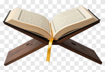 Open Quran On A Wooden Stand PNG