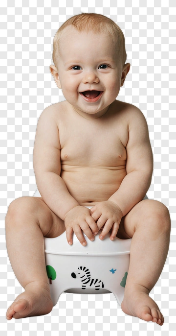 Happy Baby Sitting On A Potty PNG