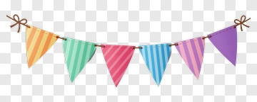Colorful Party Bunting Flags PNG