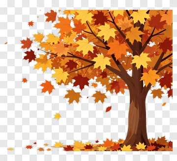 Colorful Tree With Autumn Leaves PNG