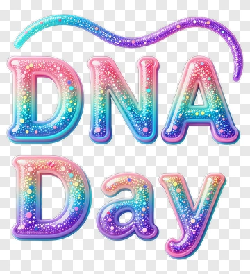 Colorful Dna Day Text PNG