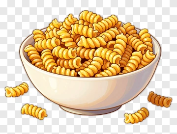 Bowl Of Spiral Pasta PNG