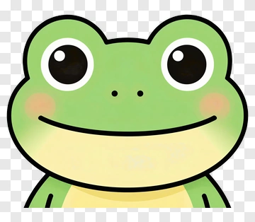 Cartoon Frog Face PNG