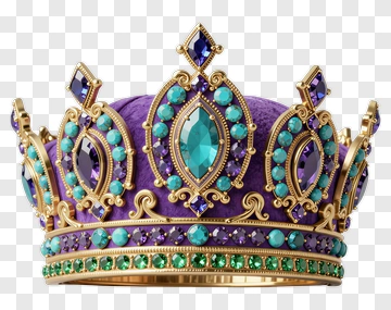 Purple Crown With Jewels PNG