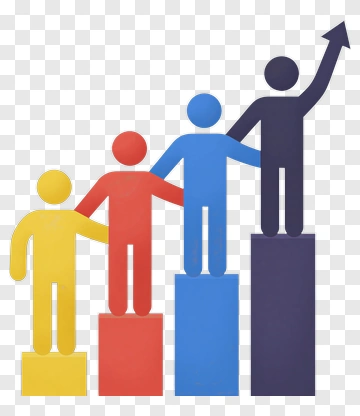 Colorful People Representing Growth And Success PNG