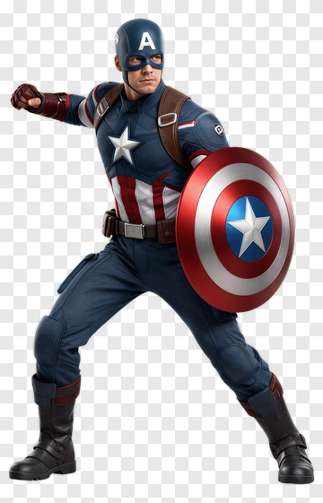 Superhero Holding Shield PNG