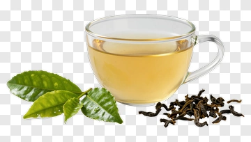 Cup Of Tea With Leaves And Dried Tea Leaves PNG