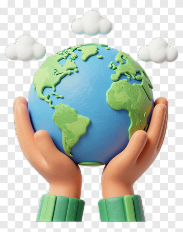 Hands Holding A 3D Earth Globe PNG