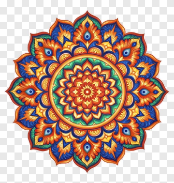 Colorful Mandala Design PNG