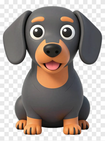 Cartoon Dachshund Dog PNG