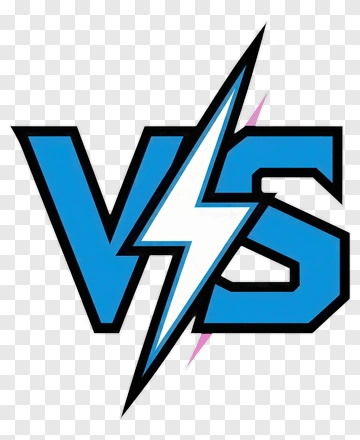 Vs Logo With Lightning Bolt PNG