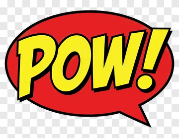 Comic Style Pow! Speech Bubble PNG