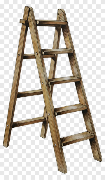Wooden Step Ladder PNG