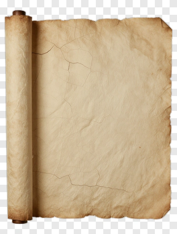 Aged Scroll With Cracked Texture PNG