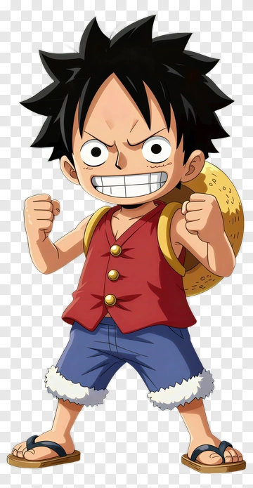 Cartoon Boy With Straw Hat And Backpack PNG