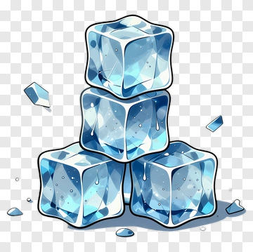 Ice Cubes Stacked Together PNG