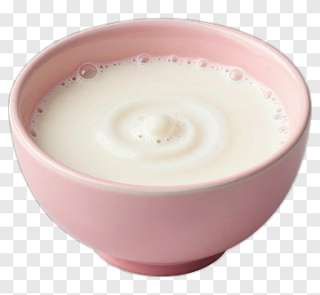 Pink Bowl Of Milk PNG