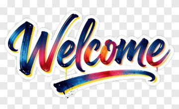 Colorful Welcome Text PNG