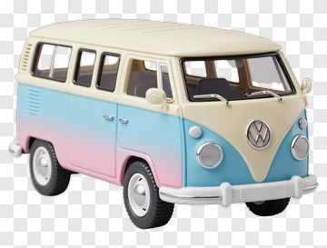 Colorful Volkswagen Mini Bus PNG