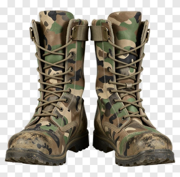 Military Combat Boots PNG