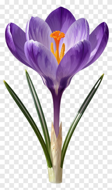 Purple Crocus Flower PNG